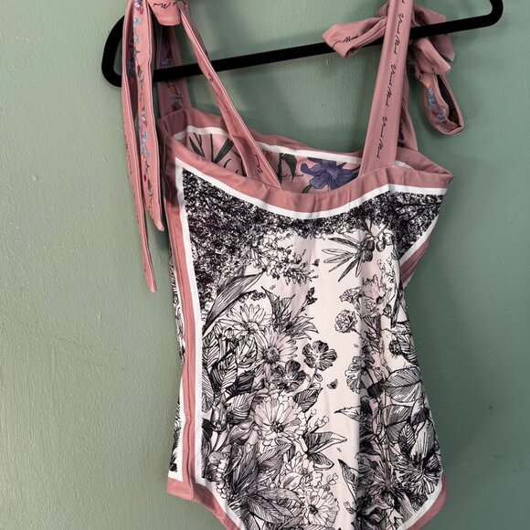 Visual Mood Reversible Tie-shoulder One Piece Swimsuit - Picture 8 of 9